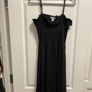 H&M size large midi black dress like new